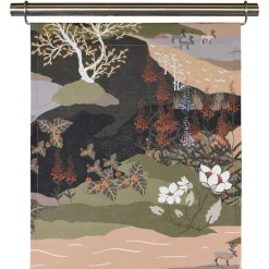 Fjällvandring grön-beige panelgardiner