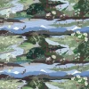 Fjällvandring grön-blå tyg