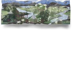Fjällvandring grön gardinkappa metervara