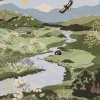 Fjällvandring ljusgrön gobeläng