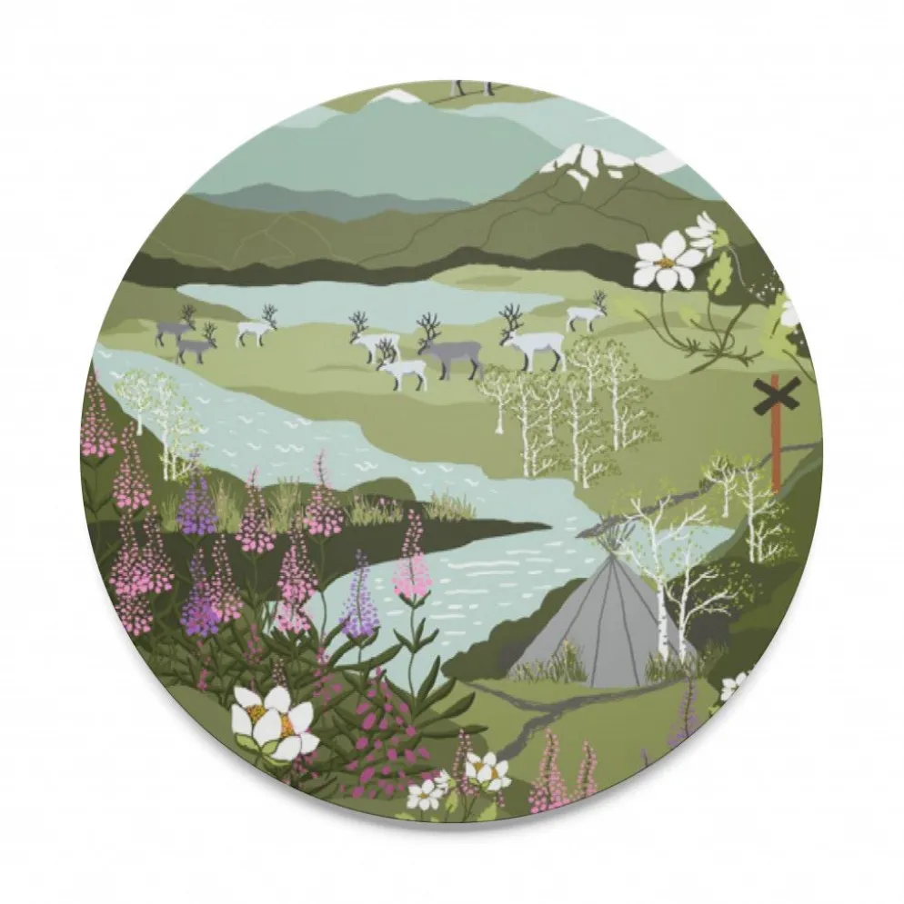 Fjällvandring ljusgrön grytunderlägg