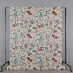 Flower Dreamy tyg - Linnelook Halv Panama