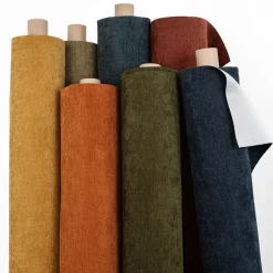 Flow orange möbeltyg – Mjuk & slitstark chenille