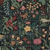 Folklore patch flowers svart möbeltyg