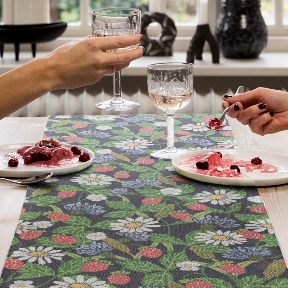 Fragaria löpare 35X120 - Ekelunds Linneväveri