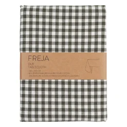 Freja grön bordsduk smårutig duk