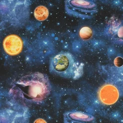 Galax Tyg – Ett Färgsprakande Universum av Planeter och Stjärnor