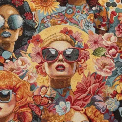 Girl power – gobelängtyg med effektfyllt popart-mönster