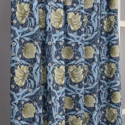 Grace blå gardiner - Klassisk blommig Arts and Crafts design