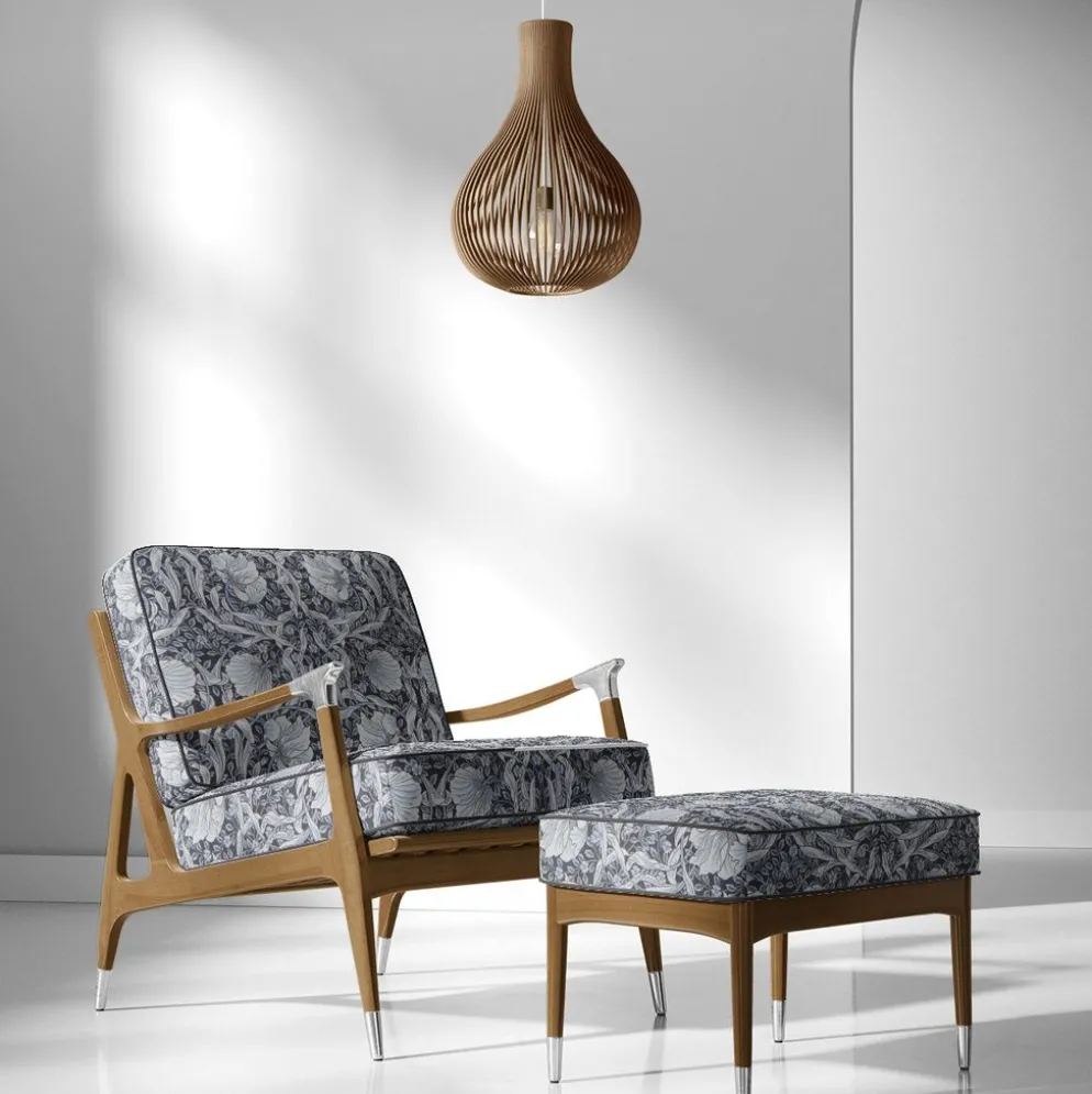 Grace blå gobeläng - Klassisk blommig Arts and Crafts design