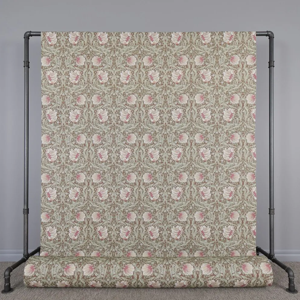 Grace brun tyg - Klassisk blommig Arts and Crafts design
