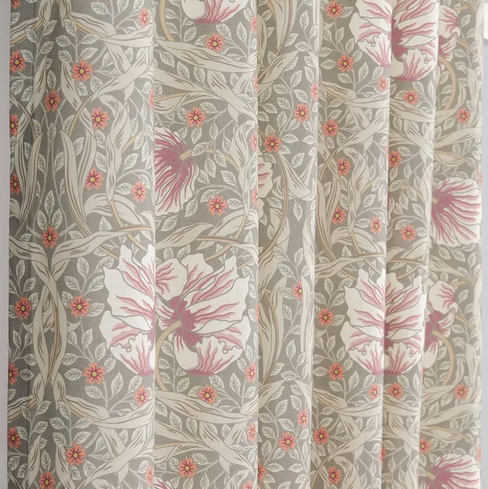 Grace dimmgrön gardiner - Klassisk blommig Arts and Crafts design