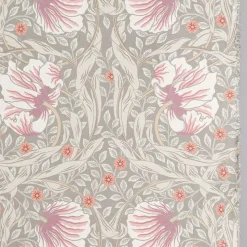 Grace dimmgrön tyg - Klassisk blommig Arts and Crafts design