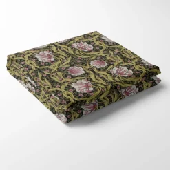 Grace rosa-grön bordsduk - Klassisk blommig Arts and Crafts design
