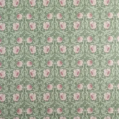 Grace rosa/ljusgrön tyg - Klassisk blommig Arts and Crafts design