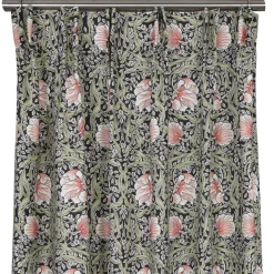 Grace svart gardiner - Klassisk blommig Arts and Crafts design