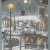 Göteborg natt kökshandduk 35X50 - Ekelunds Linneväveri