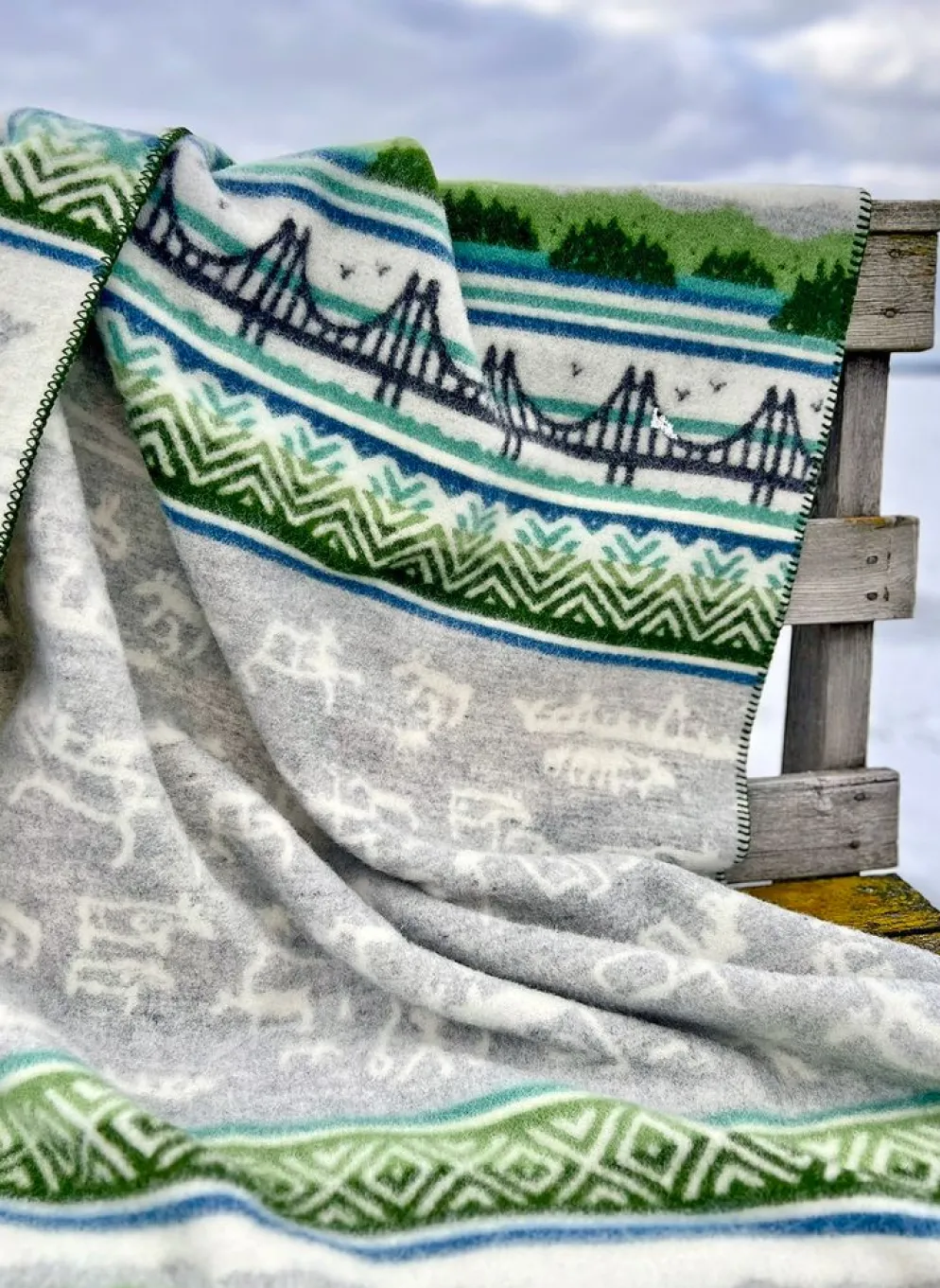 Höga kusten ullfilt 130x180cm - Kerstin Landström Design