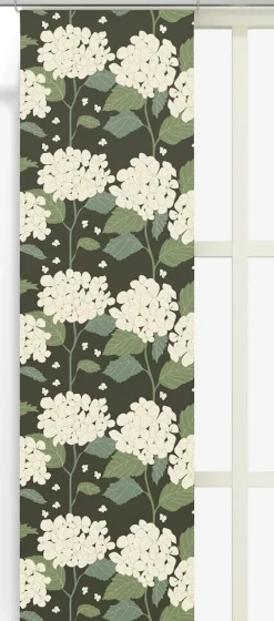 Hortensia grön panelgardiner