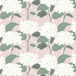 Hortensia rosa tyg