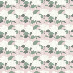 Hortensia rosa tyg