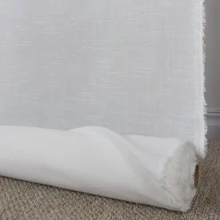 Hotellgardin Tilda vit tyg metervara med tyngdband 280cm
