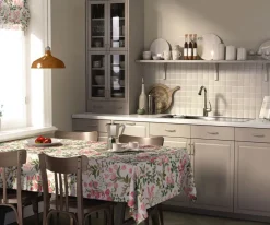 Humlegården rosa-grön bordsduk