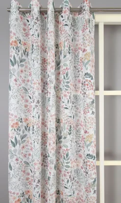 Ida persika öljettgardiner – tunna gardiner med blomstermönster