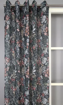 Ida svart-grön öljettgardiner