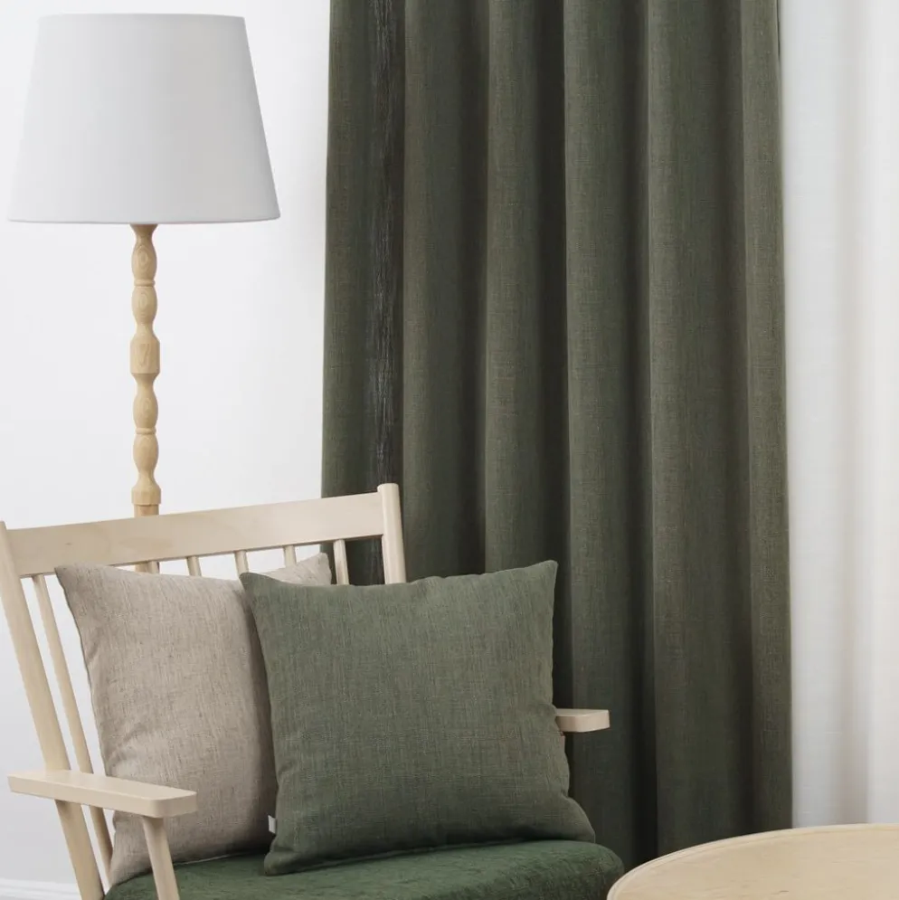 James grön gardiner – Modern linne-look med lyxigt fall