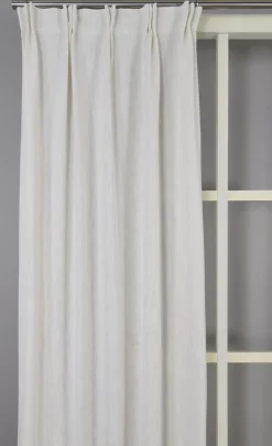 James offwhite gardiner – Modern linne-look med lyxigt fall
