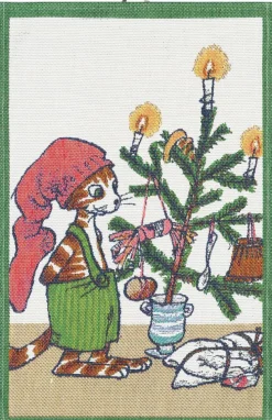 Julfest kökshandduk 40X60 - Ekelunds Linneväveri