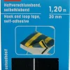 Kardborreband självhäftande svart 20mm - 1,2m