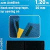 Kardborreband svart 20mm - 1,2m