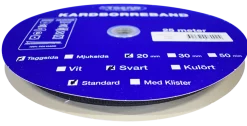 Kardborreband tagg svart 20mm - 25m rulle