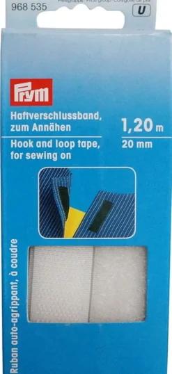 Kardborreband vit 20mm - 1,2m