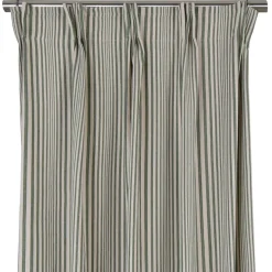 Karin grön randiga gardiner