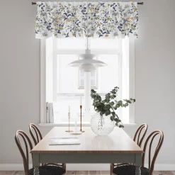 Leksand bård mörkblå gardinkappa metervara med traditionellt dalahästtryck