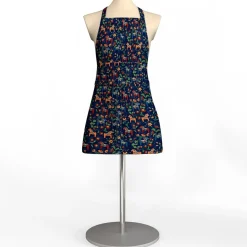 Leksand mini blå - förkläde med ficka