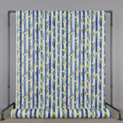 Lemon stripe tyg - ränder och citroner