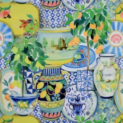 Lemon tile tyg