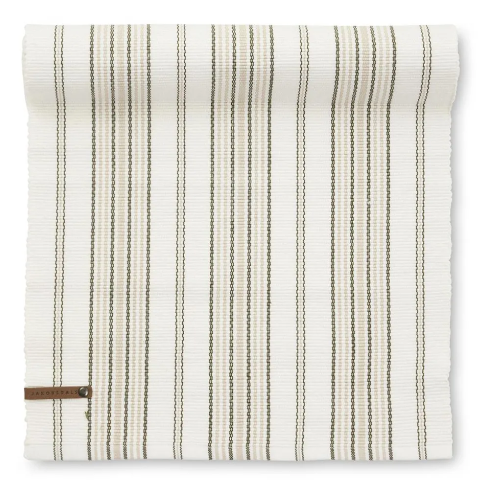 Linara beige löpare 35x120 cm – Randig bordslöpare