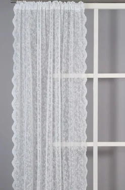 Lize offwhite romantiska spetsgardiner