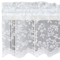 Lize offwhite spets kappmetervara 30 cm vit – klassisk gardinkappa