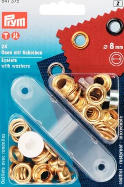 Öljetter 8mm guld