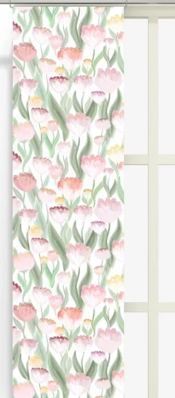 Ljuvlig rosa panelgardiner