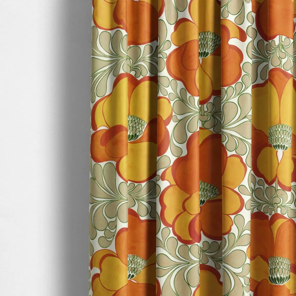 Love orange-beige tyg