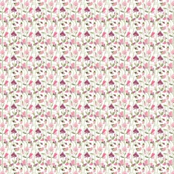 Luktärt rosa – blommigt tyg med klättrande luktärter