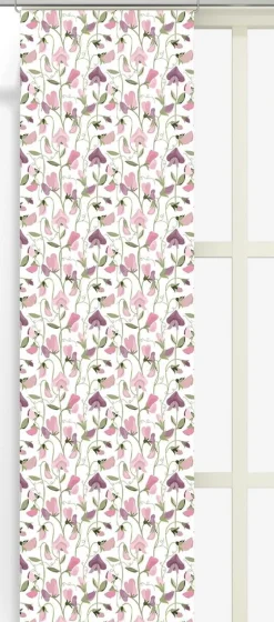 Luktärt rosa panelgardiner
