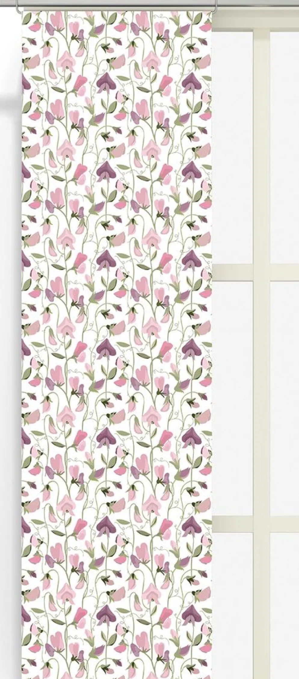 Luktärt rosa panelgardiner
